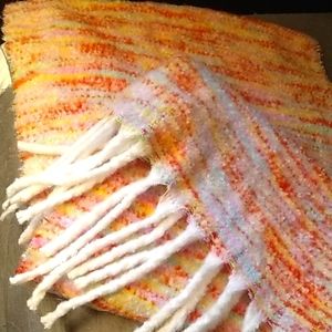 Anthropologie scarf 70/20inches NWT OMBRE peach,turquoise,lilac,yellow